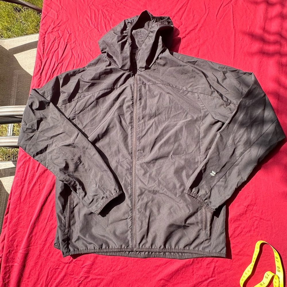 All in Motion Dark Gray Hooded Windbreaker